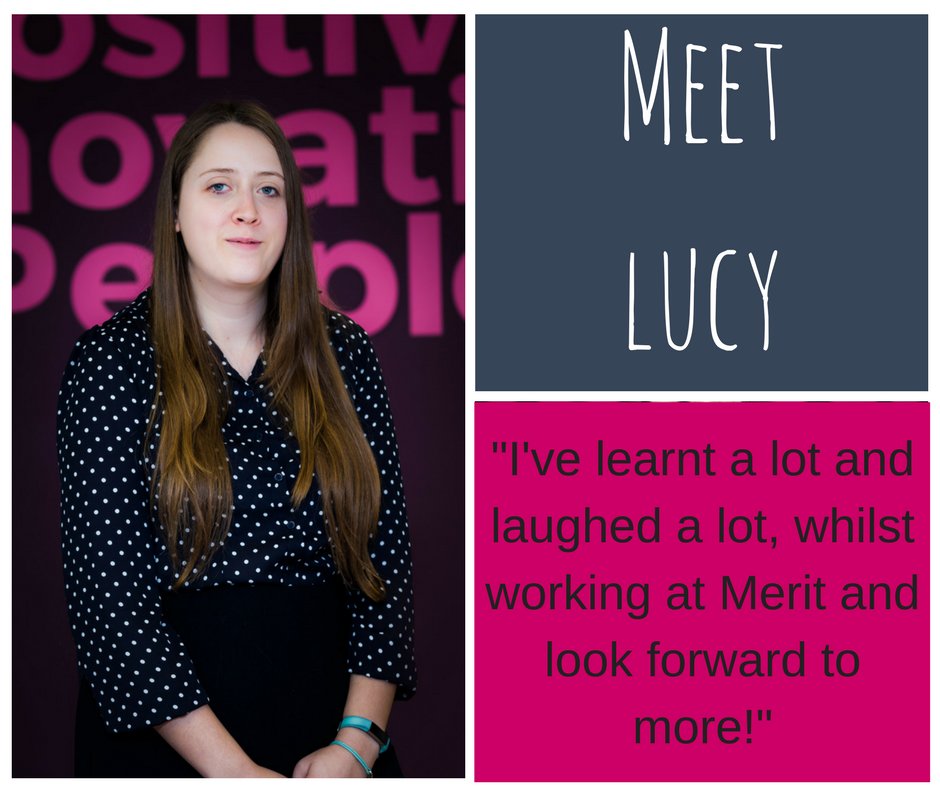 Merit_Rec's tweet photo. #MeetMerit Here's what Lucy has to say about working at Merit! https://t.co/2zGBNBB9Ob https://t.co/lYNe8SY4Zp