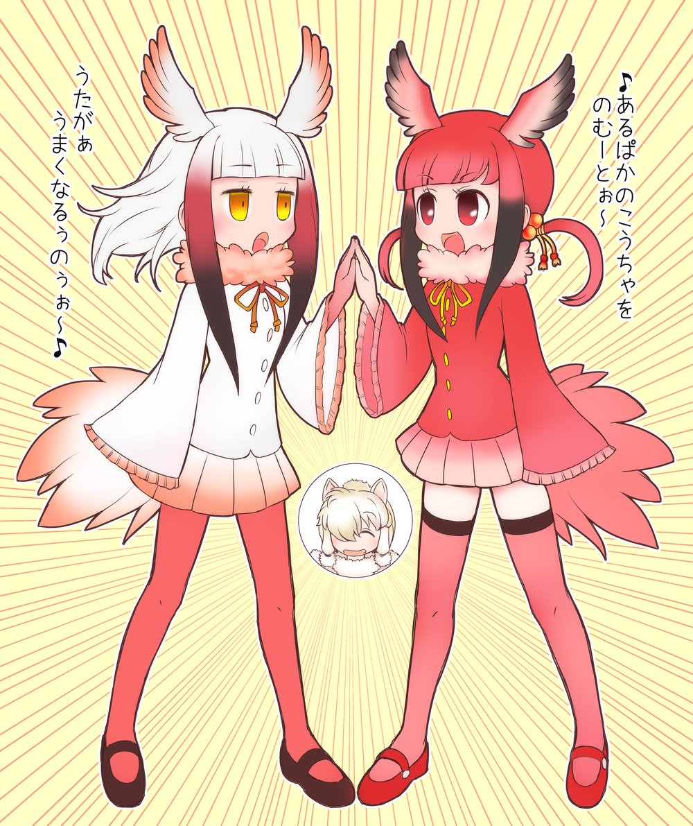 そっと در توییتر けものフレンズのトキさんとショウジョウトキさんです