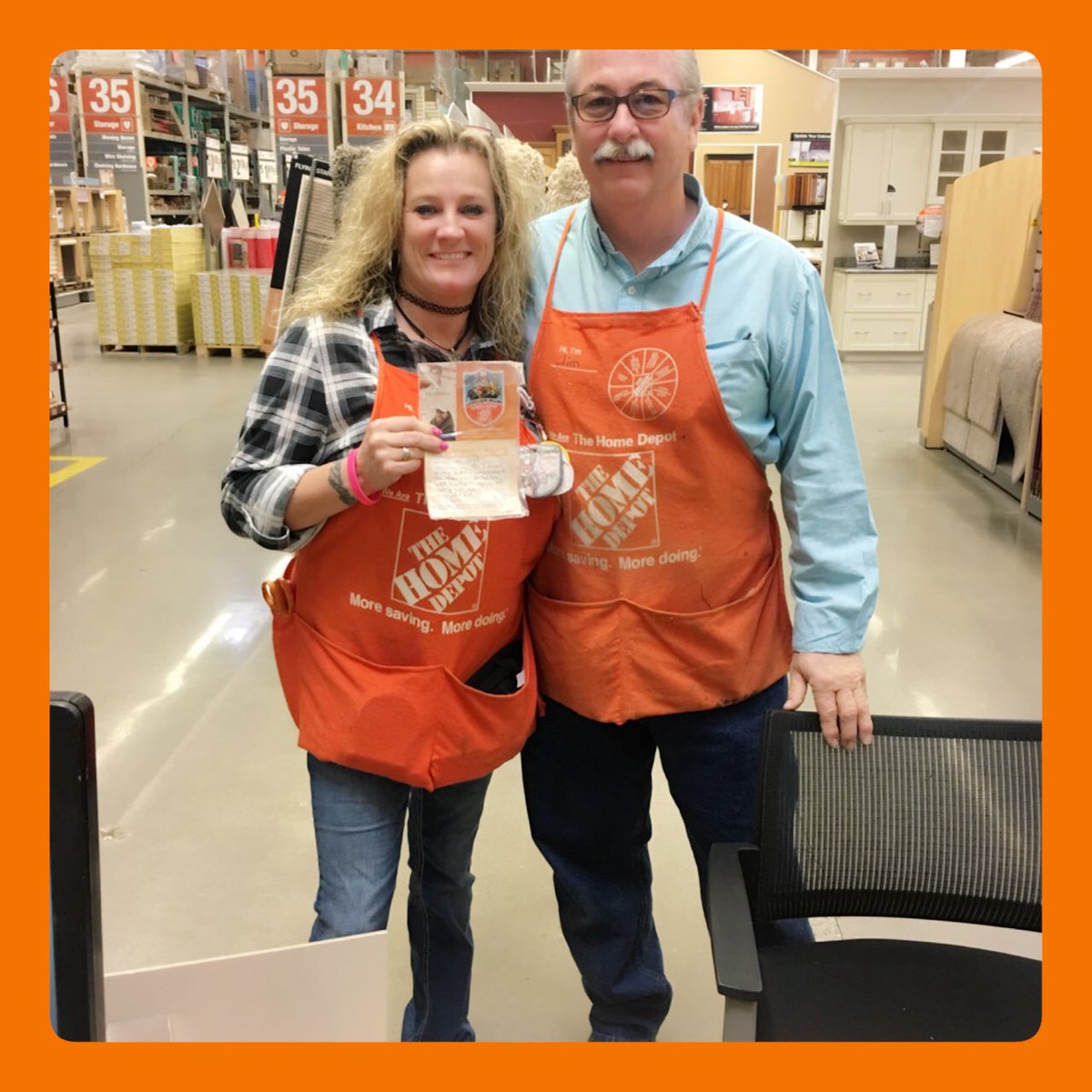 rstarling209's tweet photo. Great partnership between D23 specialist Suzie and Pro desk Sup Jim. Working together setting our pros up for savings. https://t.co/3SmZ0Johy8