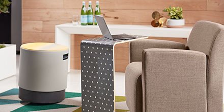 Wilsonart's tweet photo. Who says the workplace can't be playful? Our Battle Spot VDL design says otherwise! #WilsonartVDL #WednesdayWisdom https://t.co/5QztNLAPX6