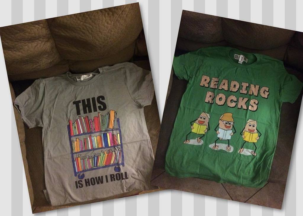 Two new shirts for my library t-shirt collection! #libraryshirt  #thisishowiroll #readingr… ift.tt/2lkJYnB