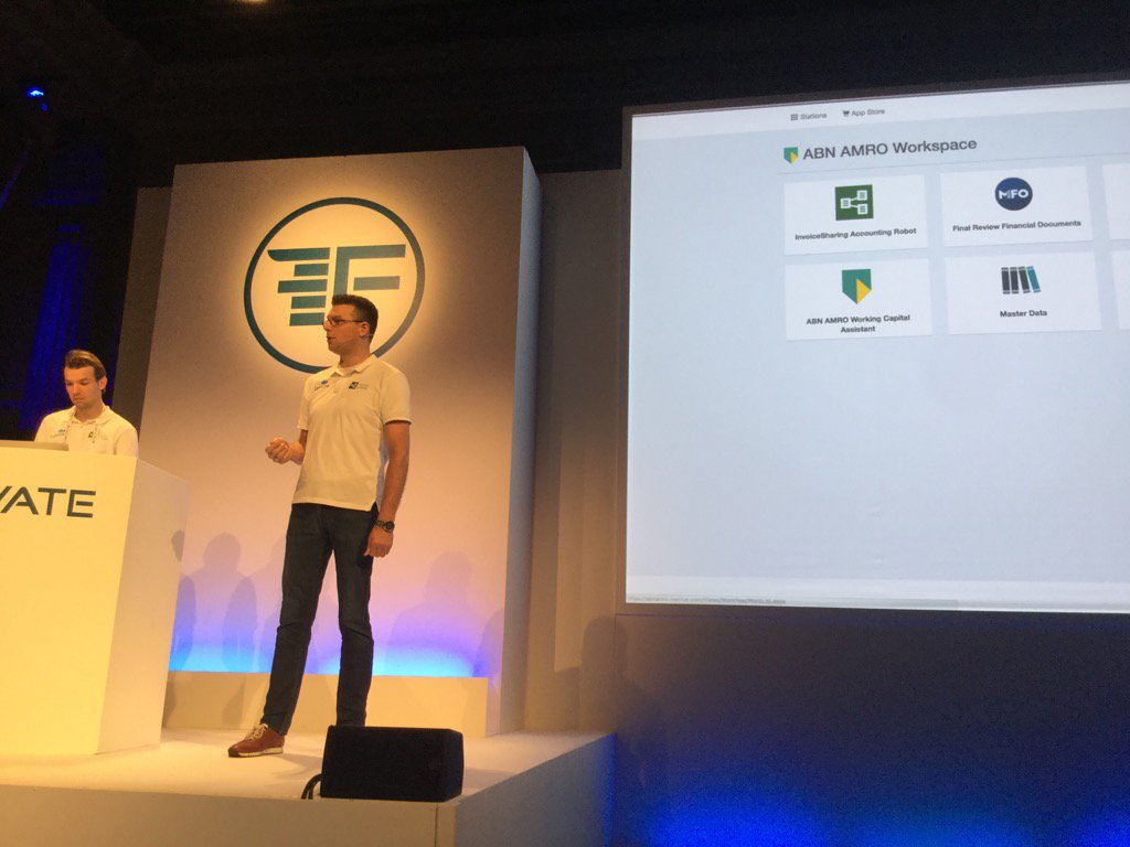 Well done to <a href="/InvoiceSharing/">Cevinio</a> for launching SME accounting/cashflow analytics tools for ABN Amro #Finovate