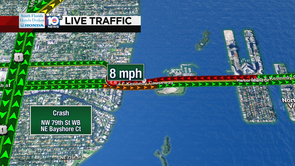 Crash has NW 79th St WB closed before Bayshore Ct #traffic https://t.co/5M1ezmYhK0