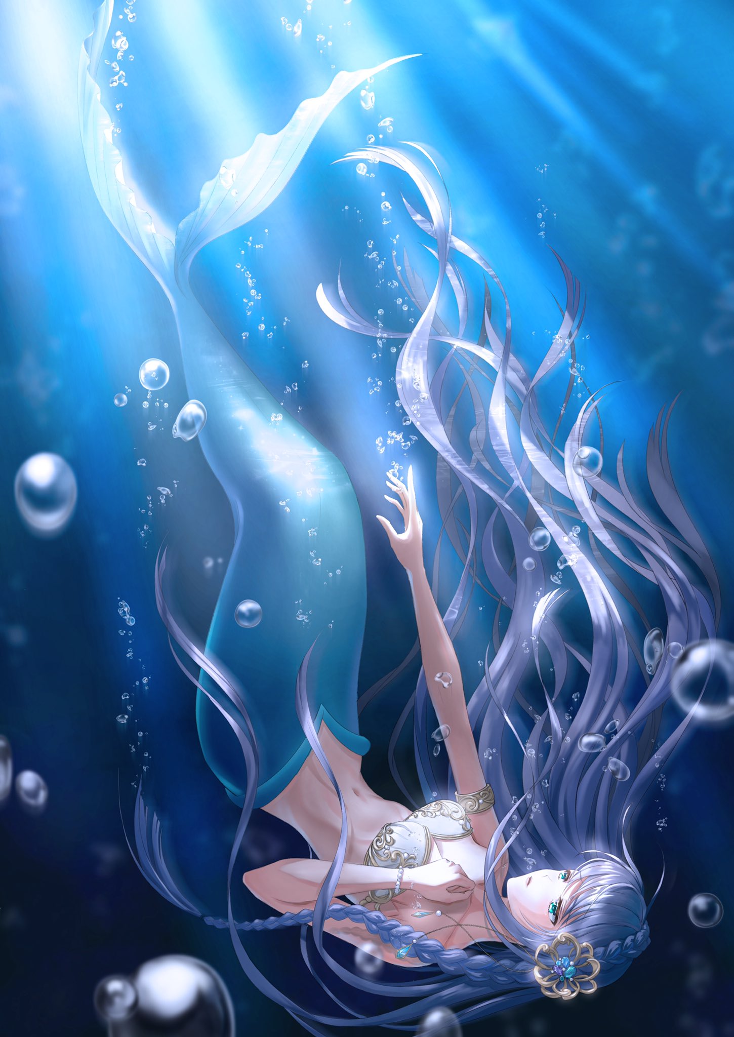 تويتر 晴 على تويتر 叶わぬ願い 人魚姫をイメージしてみました イラスト完成 人魚姫 マーメイド 創作 T Co uwcv26o4