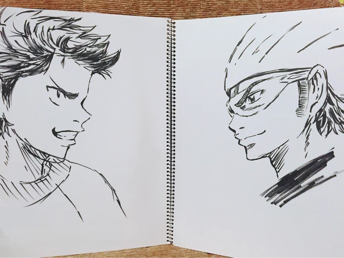 下書きなしペン1本模写シリーズに倉持が追加された⚾️?? 