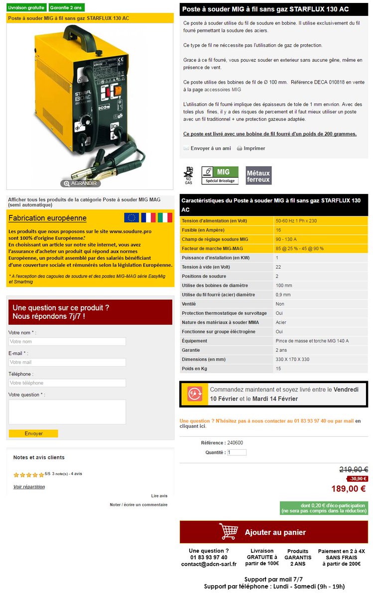 SoudurePro's tweet photo. Nous avons amélioré les fiches produits et l'affichage des catégories de notre site pour simplifier votre navigation
Bonne journée https://t.co/yw49TnwnNs