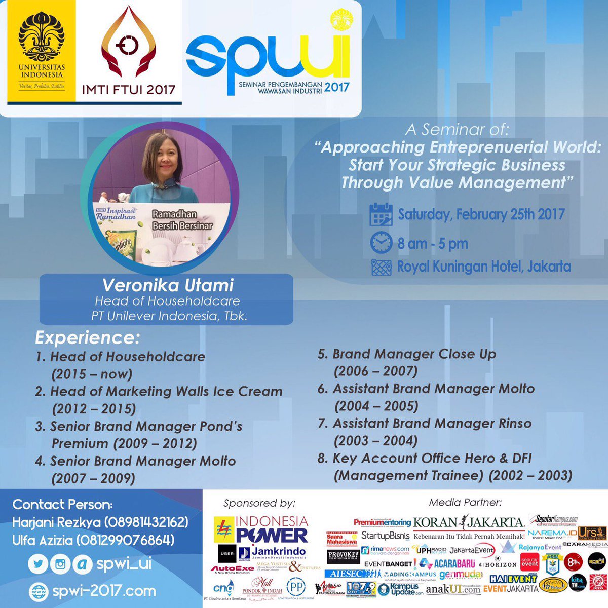 IMTIFTUI's tweet image. Meet Veronika Utami!
Head of Householdcare PT Unilever Indonesia, tbk.