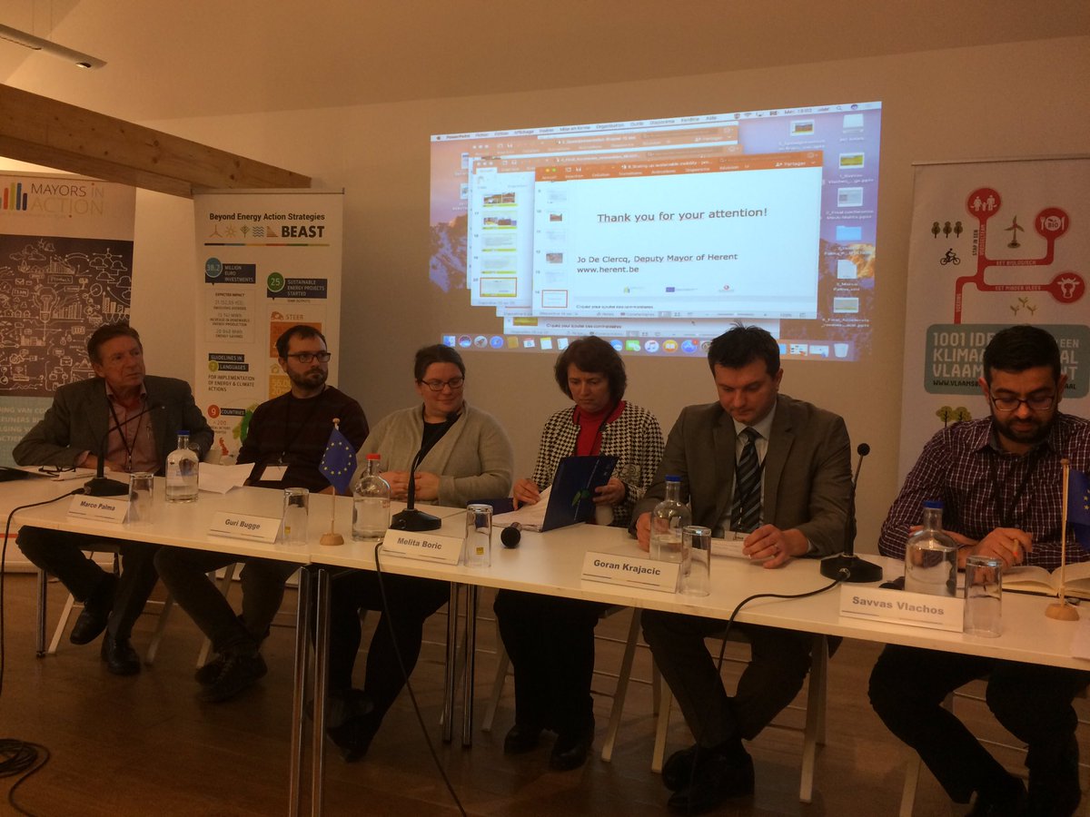 BEASTprojectEU's tweet photo. Panel discussion on implementing bankable energy actions final conference @BEASTprojectEU and @MayorsInAction https://t.co/NCf99AoT2u
