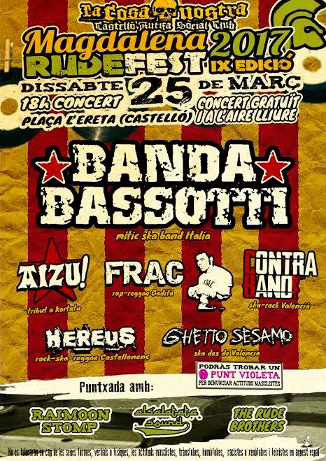 LaCosaNostraCS's tweet photo. LA COSA NOSTRA CASTELLÓ presenta un any mes el MAGDALENA RUDEFEST 2017 (IX EDICIÓ)
CONCERT GRATUIT I A L'AIRE LLIURE! https://t.co/DBa2fIUs8g