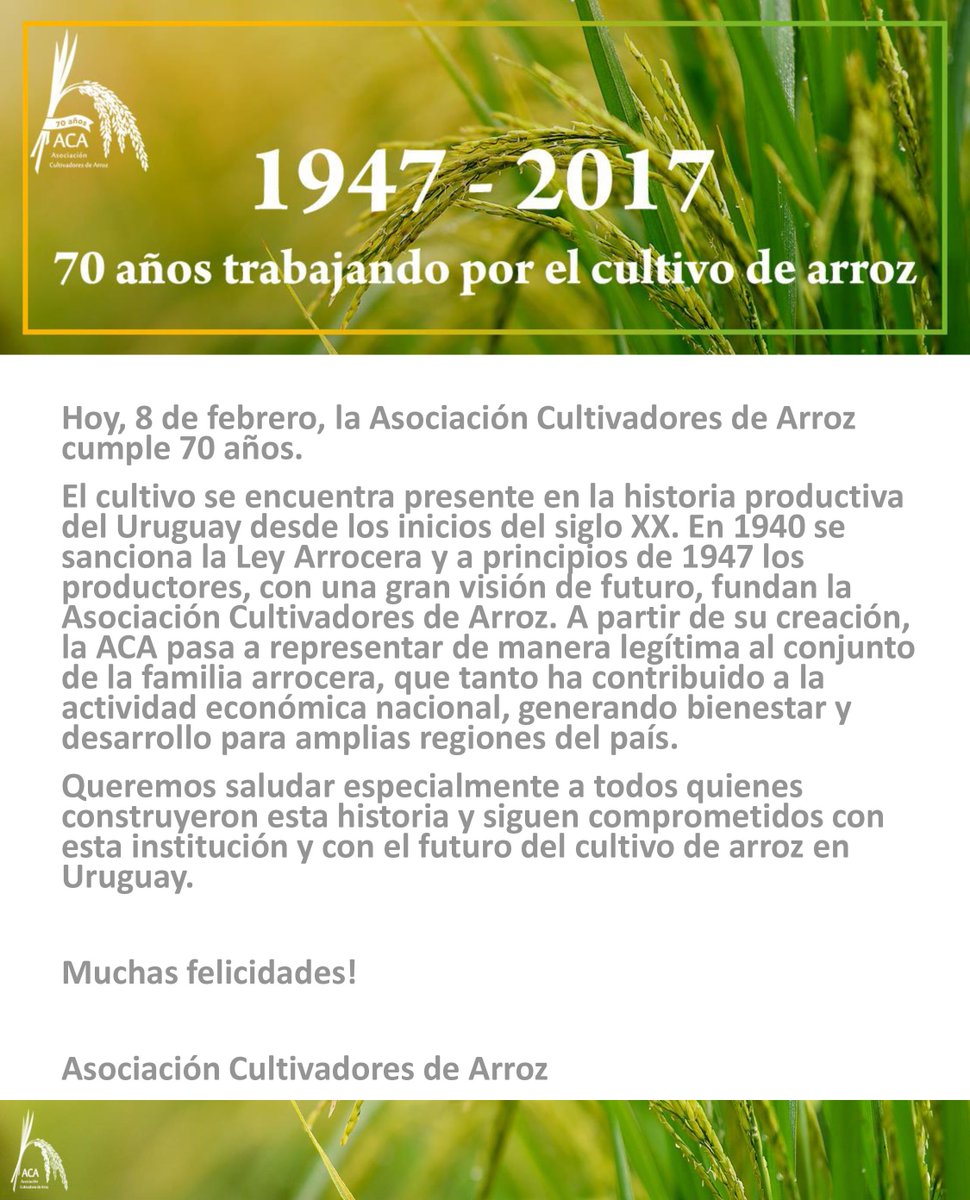 Felicidades a todos los que son parte de estos 70 años de historia!