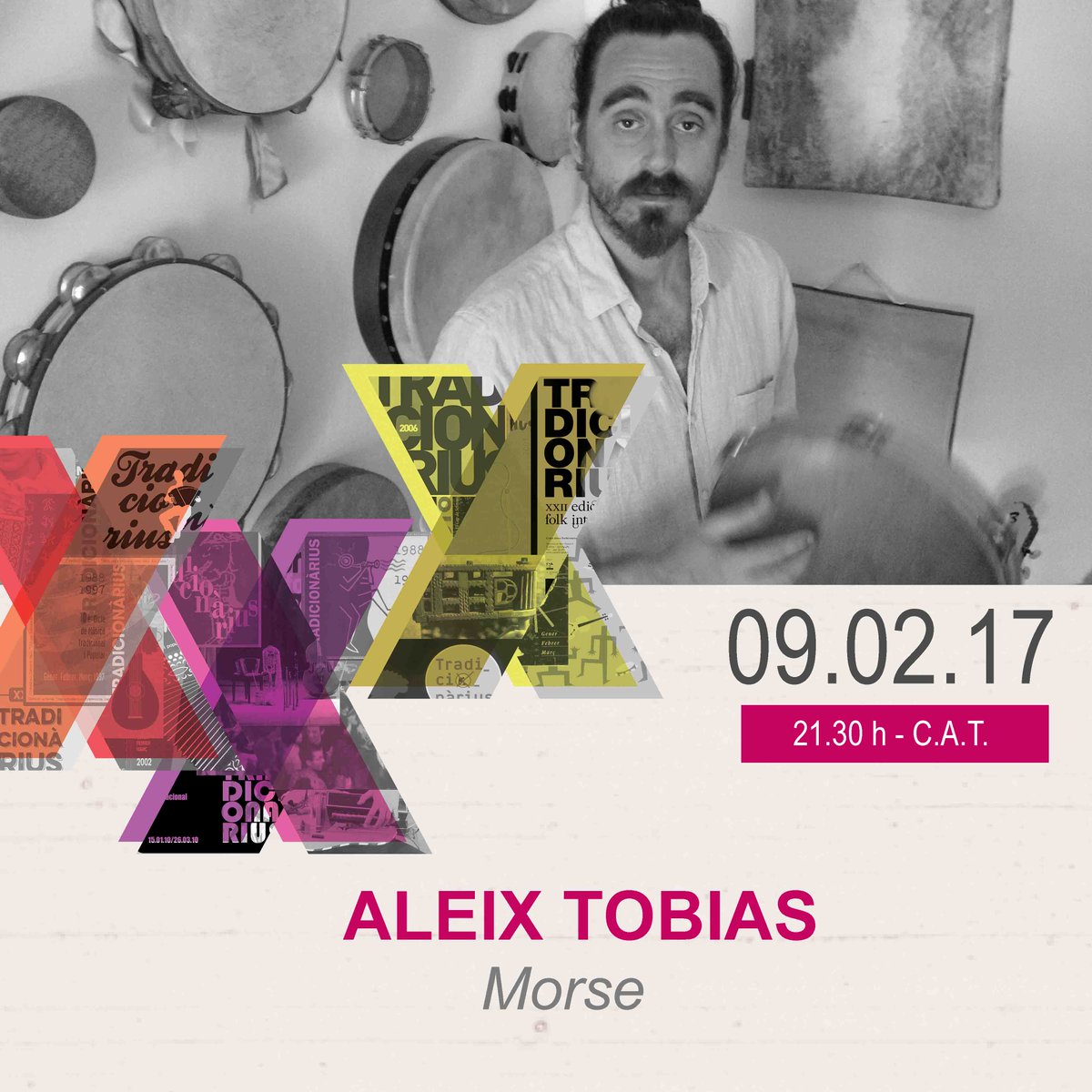 Demà #percussió al #30Tradicionàrius de la mà de #KABUM i Aleix Tobias, us ho perdreu? #llibres #tradicionàrius #morse #cartablanca