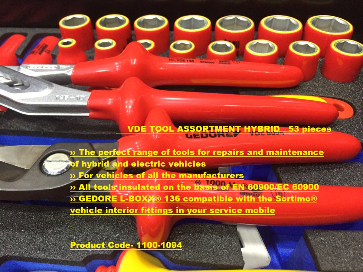amaitool's tweet image. VDE TOOL ASSORTMENT HYBRID
🚙The perfect range of tools for repairs and maintenance
of hybrid and electric vehicles