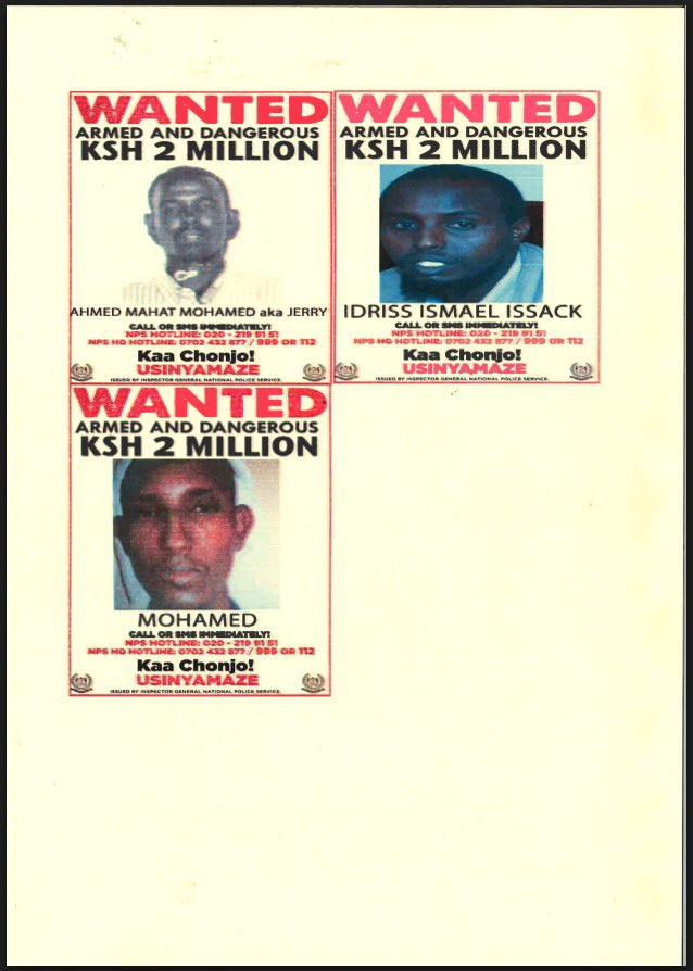 WANTED TERROR SUSPECTS.