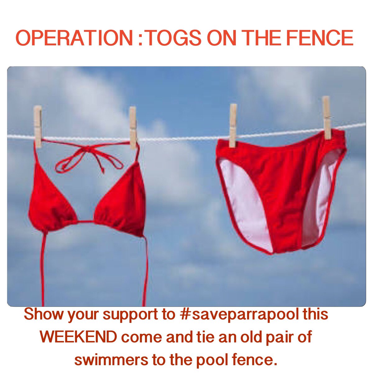 NthParraRAG's tweet photo. Show your support this weekend for #saveparrapool .@stuartayresmp plans to demolish it as it hits mid40s #togsonthefence #2ndbest4thewest https://t.co/YORV4RhyTs