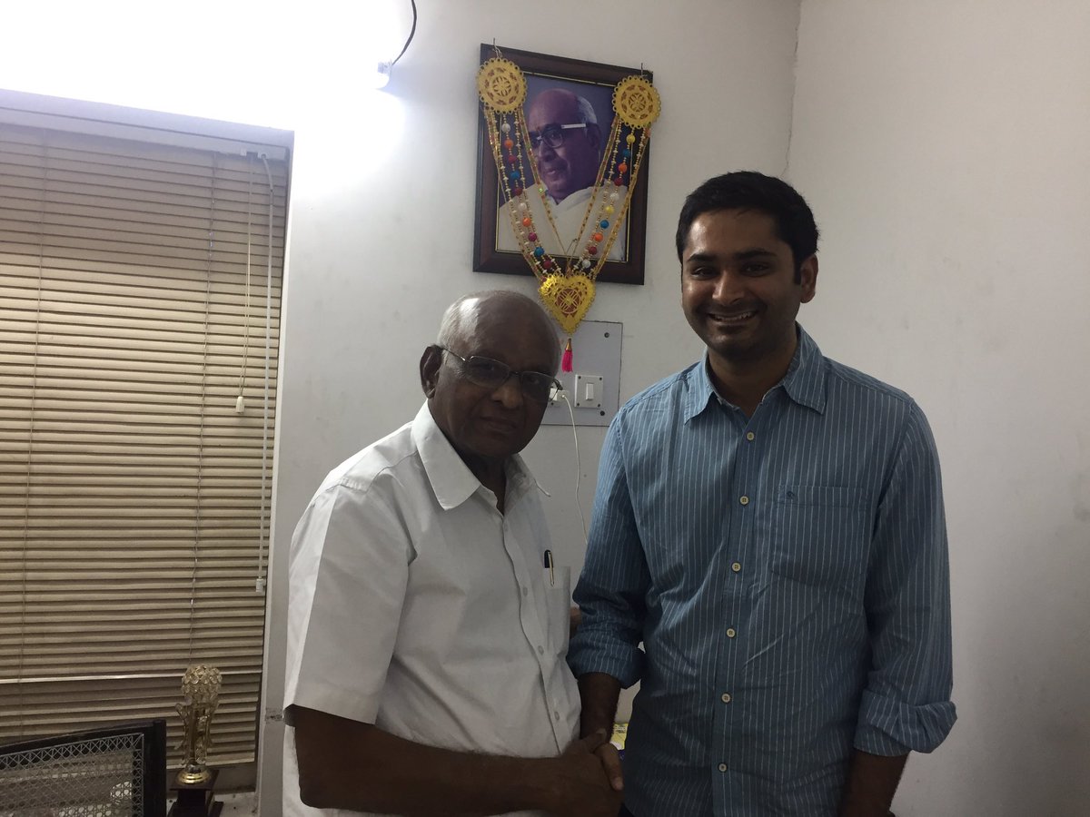 Met Veterans Thiru AVM Saravanan Sir and Thiru SP Muthuraman Sir at AVM Studios and got their blessings #AdheKangal