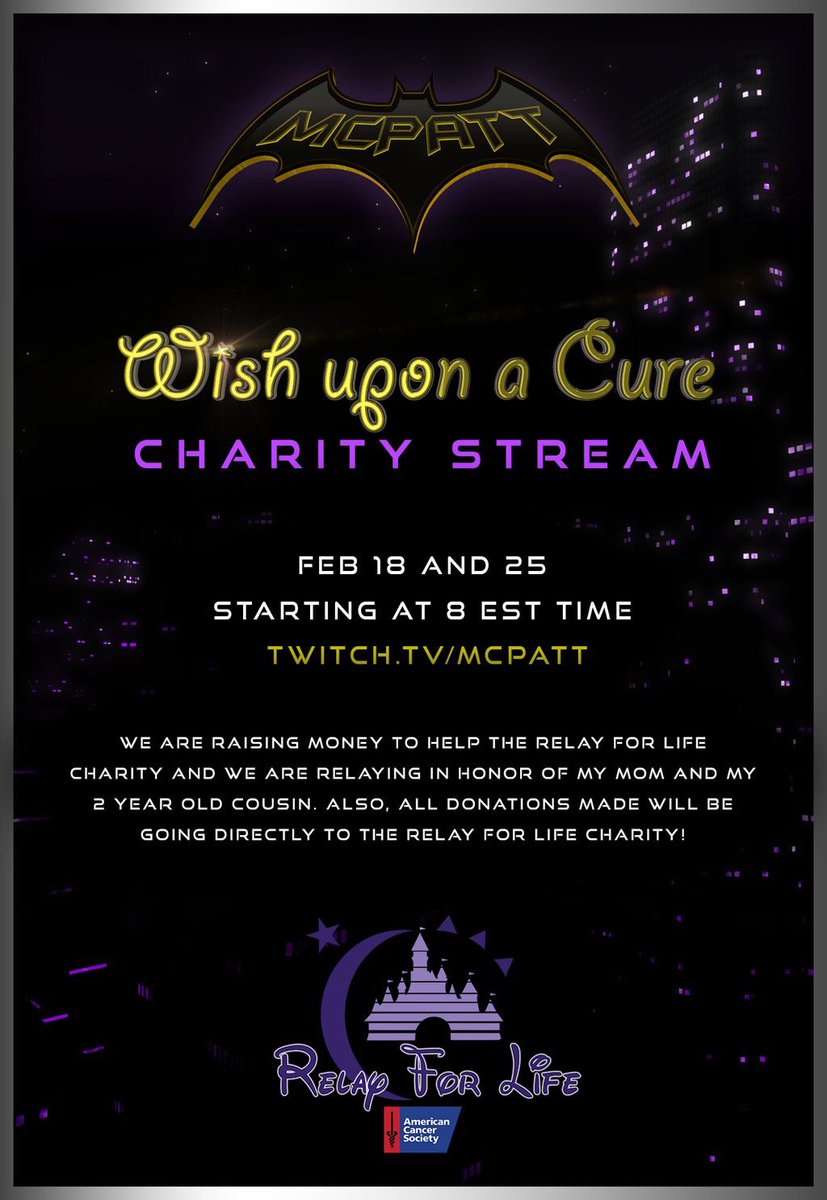 McPatt_Patt's tweet image. Heyyyy everyone! I have a special charity stream coming up!!! Come by and show some love? Pleas and thanks it's going to a great cause!