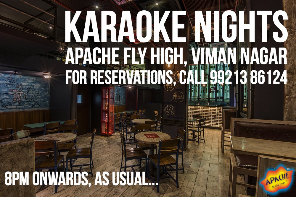 apache_lounge's tweet photo. All of you bathroom singers, come on over for #KaraokeNights and sing your hearts out! :D https://t.co/HUgIwOUokT