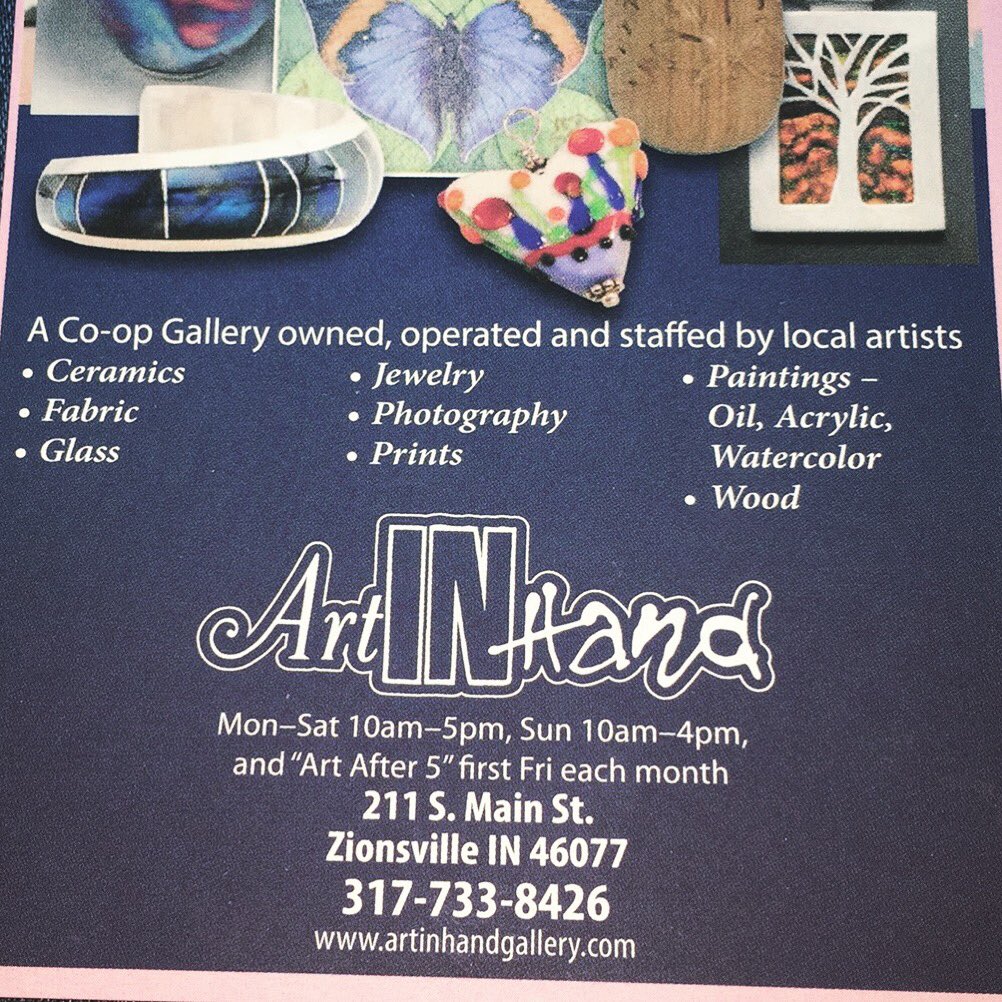 saegrave's tweet photo. My little artist Scout has artwork on display in Art IN Hand Gallery in Zionsville, go check it out and support the arts. 🎨🎭 https://t.co/8fqLB6uEry