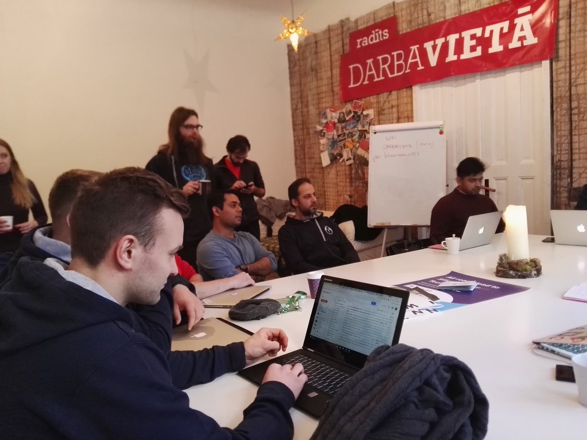 StartupWiseGuys's tweet photo. Great to hear what our batch 7 teams have been up to. Startups visiting Riga &amp; #TechChill Thanks to @DarbaVieta for hosting us. #homecoming https://t.co/ES67iLE1GH