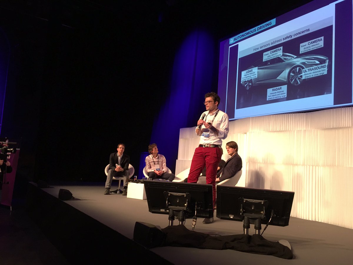 Pioneers's tweet image. Chronocam "Vision sensors are curial for accident-free autonomous driving. Sense-understand-learn" #MobilityPioneers