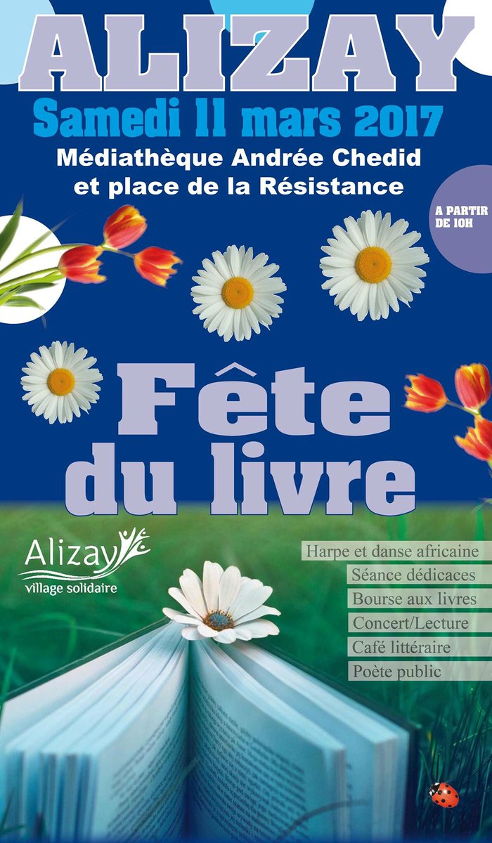 Fête du livre à Alizay !
Rdv le 11 mars !