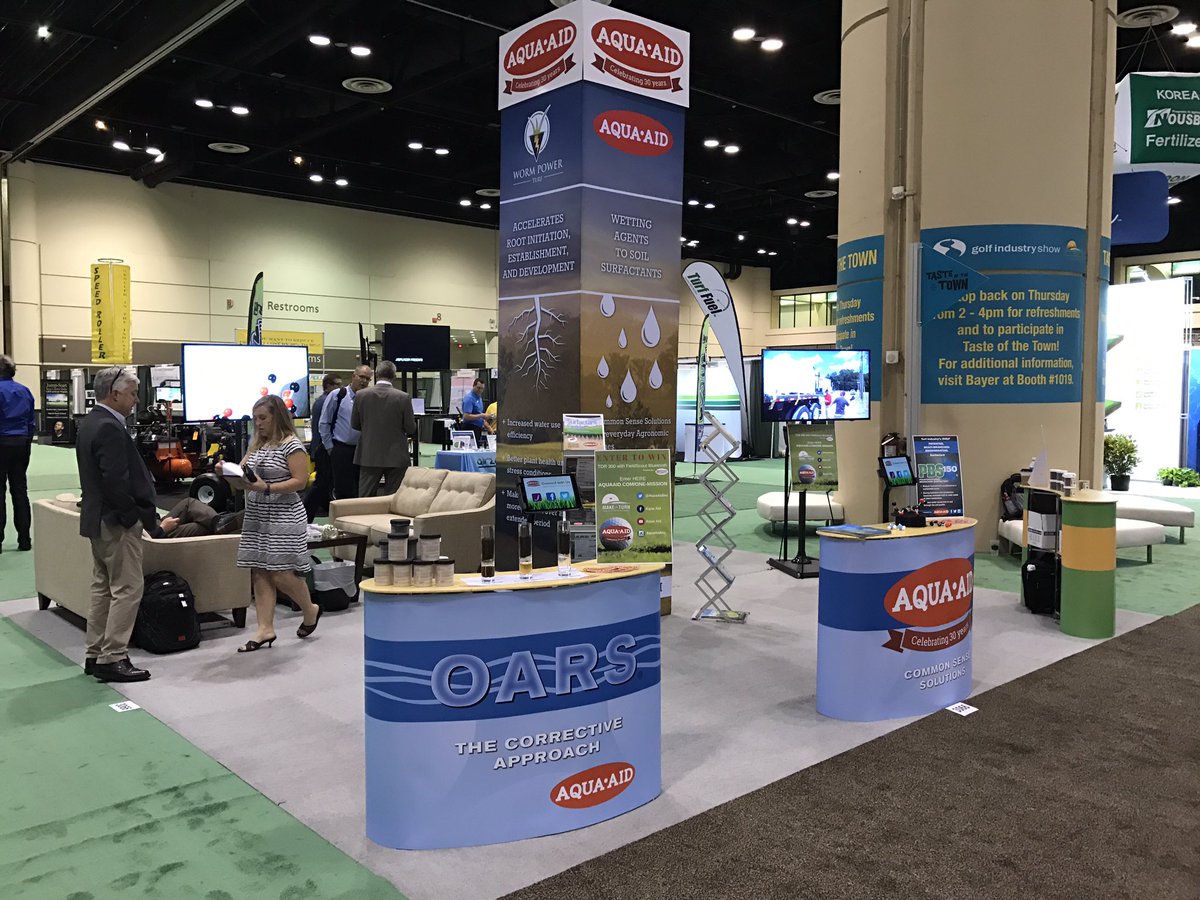 Solutions4Turf's tweet photo. Looking forward to seeing everyone today. #GIS17 #AquaAidSolutions @wormpowerturf @CampeyTurfCare @ImantsBV https://t.co/giB8i2iukC