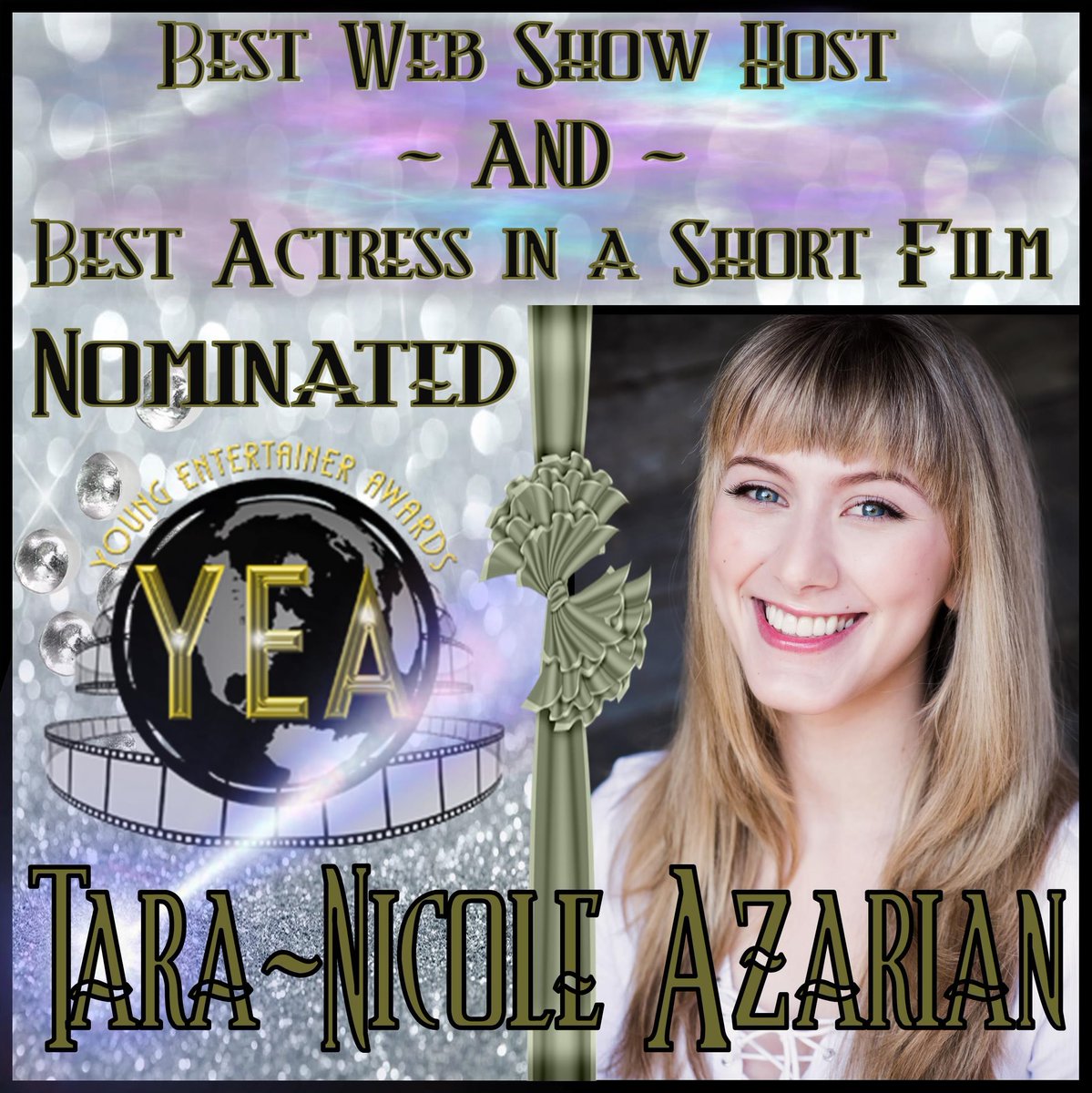 TarielWarner's tweet photo. #excited &amp; #honored to be a #nominee @YEAAWARDS in 2 categories: #bestwebhost 4 @Nerdtabulous &amp; #bestactress #shortfilm 4 The Golden Plates https://t.co/KRmO0MOQA8