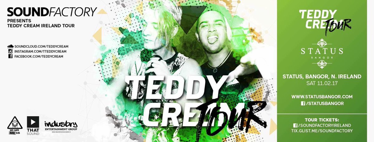 This Saturday @itsteddycream comes to Bangor for another epic party!! 🙌