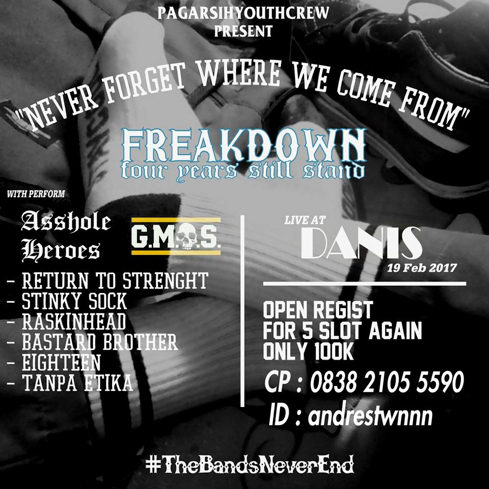 18 februari 2017 at danis music studio jl.pagarsih no.234 BANDUNG. kalo band nya minat kolektif langsung ke cp nomer hp/line.