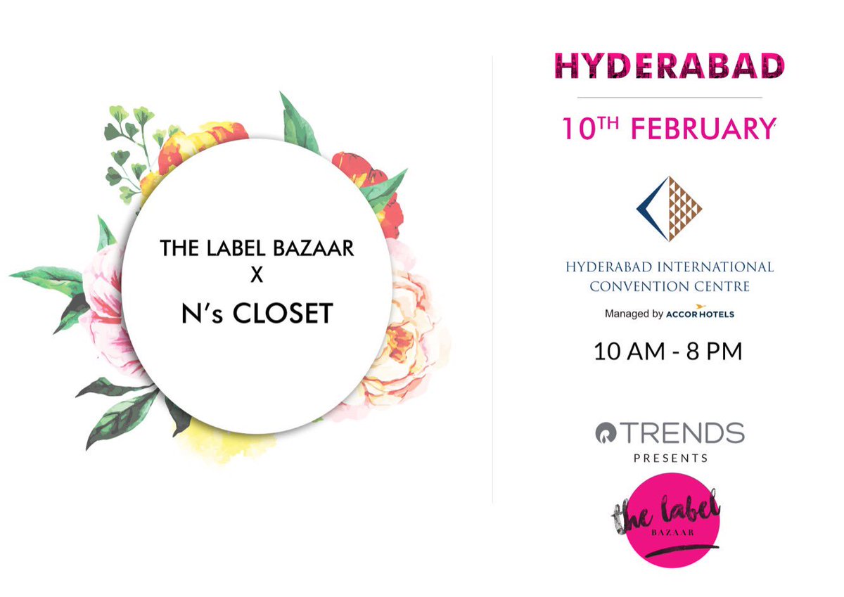Thelabelbazaar's tweet photo. We love being a launch pad to new designers. Introducing to you N's Closet only at the Label Bazaar on the 10th of February at HICC Novotel. https://t.co/11t7gZRhu8
