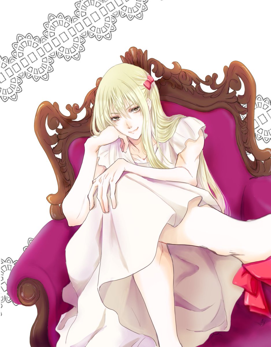 #ベスチャレコミュ_お題イラスト

「女装男子」のお題で描かせて頂きました～!1枚目背景ノープランだった事ほんと反省してる。2枚目完全に遊びました。反省はしてない! 