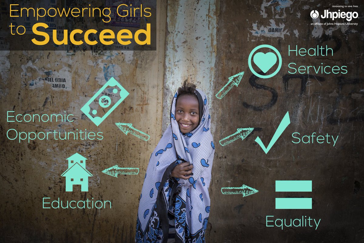 Jhpiego's tweet photo. Violence, poverty, discrimination, inequality. We can &amp; must push past these barriers &amp; empower girls to succeed. Only then will we thrive. https://t.co/1q0weqHems