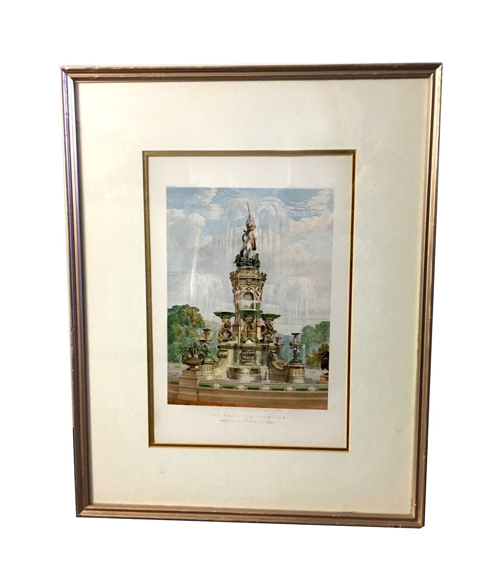 AccentsonMain's tweet photo. "The Majolica Fountain by Messrs Minton &amp; Co Stoke Upon Trent" - From the Four Seasons Hotel, Philadelphia - ($49-$79) #antiqueprint #art https://t.co/gYJdEuDs5M