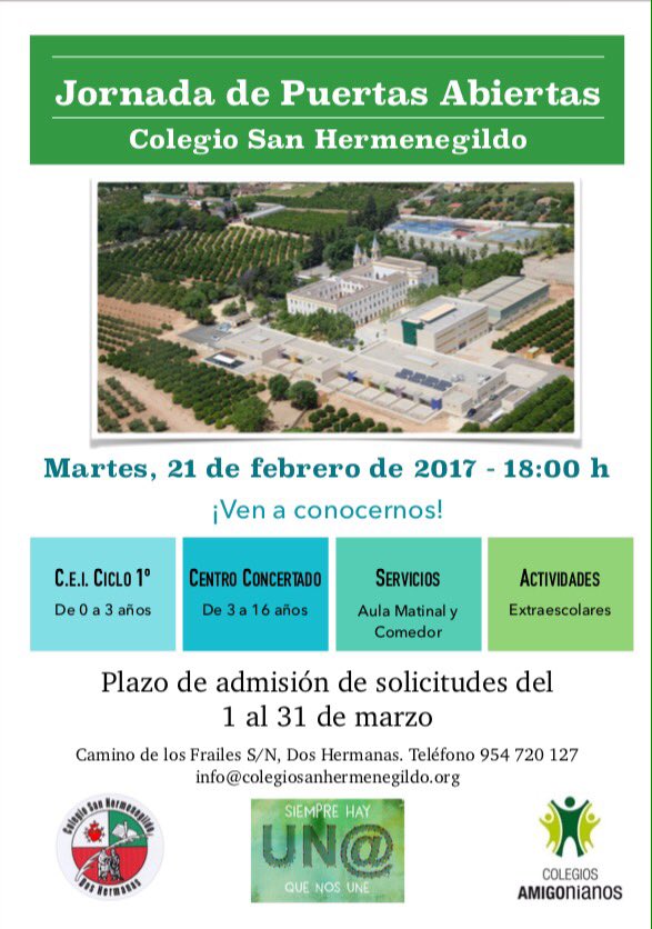 cs_hermenegildo's tweet photo. Os esperamos en la próxima Jornada de Puertas Abiertas.
21 de febrero a las 18:00 horas.
#siemprehayun@quenosune https://t.co/asEEWT09MX