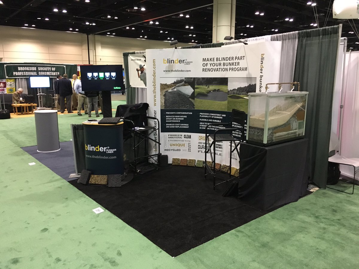 BlinderBunker's tweet photo. We're all set up and ready! Come and see us at Booth 351! Let's talk about your bunkers. @BlinderBunker @GIS_2017  #perfectbunkers https://t.co/XfomMTPb3G