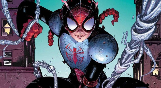 ComicBook's tweet photo. Spider-Man's daughter now officially has her own superhero identity.

Details:

 https://t.co/GtQbQGnb5s https://t.co/KcSEbmvCCN