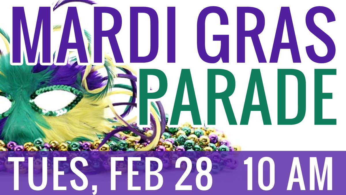 City_GulfShores's tweet photo. The Mardi Gras Parade will take place on February 28 at 10 am. https://t.co/VlYf6sGbyU https://t.co/ufoGTbOahy