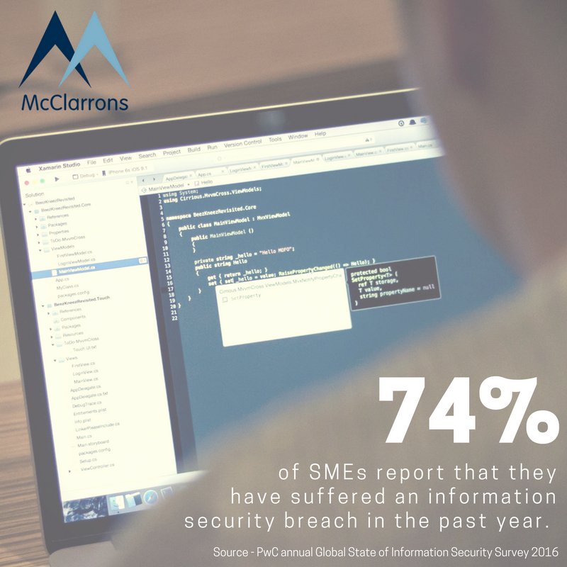 McClarrons's tweet photo. .@businessgov scary numbers! Such an important area to be addressing #CyberSecurity #BusinessSupportHour https://t.co/gzMf1GOyY8