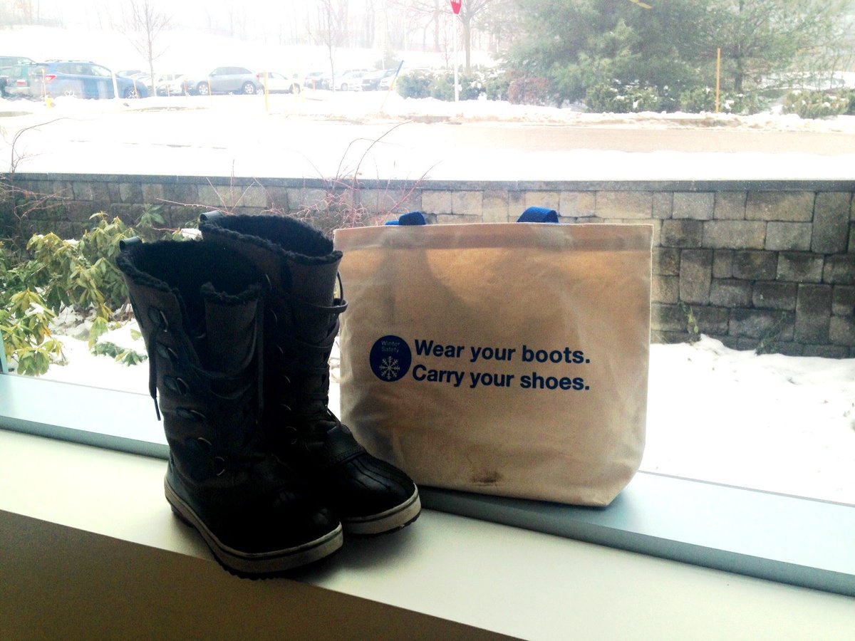 JoyceCSilvia's tweet photo. Today's ice made me glad to have my @nationalgridus boot bag, allowing me to wear proper footwear into work #Safety #AvoidSlipsandFalls https://t.co/yDPFdJ0iUL
