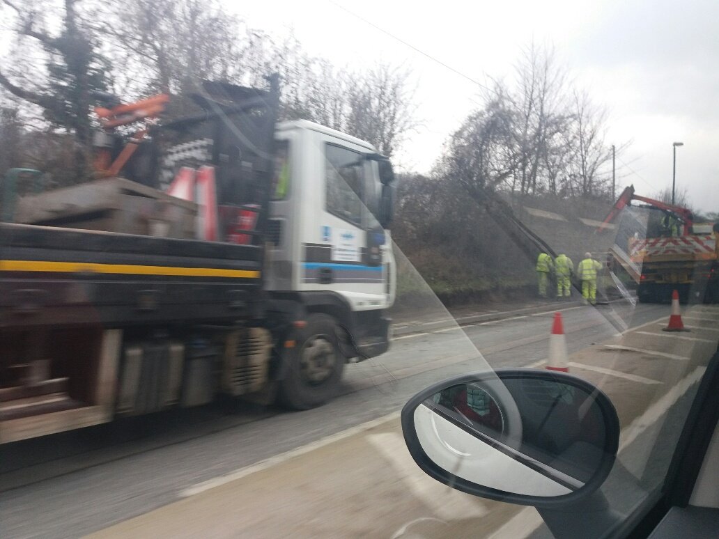 Macson03's tweet photo. Thanks @MedwayHighways for clearing the A228 Formby Rd pavement mud, great job and sooooo much safer https://t.co/VAh4mNw3Yh