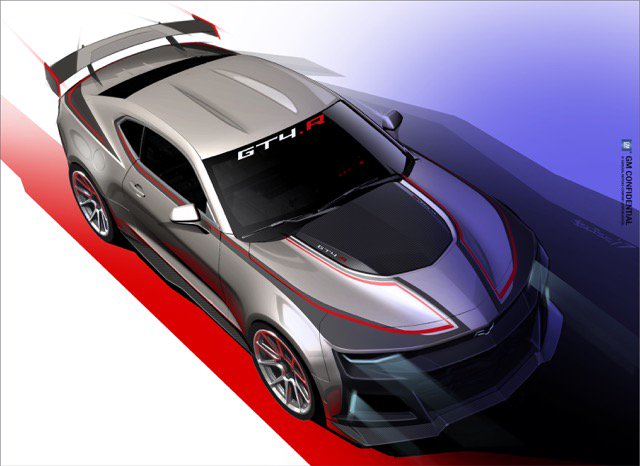 TeamChevy's tweet image. Introducing the all new #Camaro #GT4R! Coming soon to the @IMSA Continental Tire Sports Car Challenge GS and Pirelli World Challenge GTS!