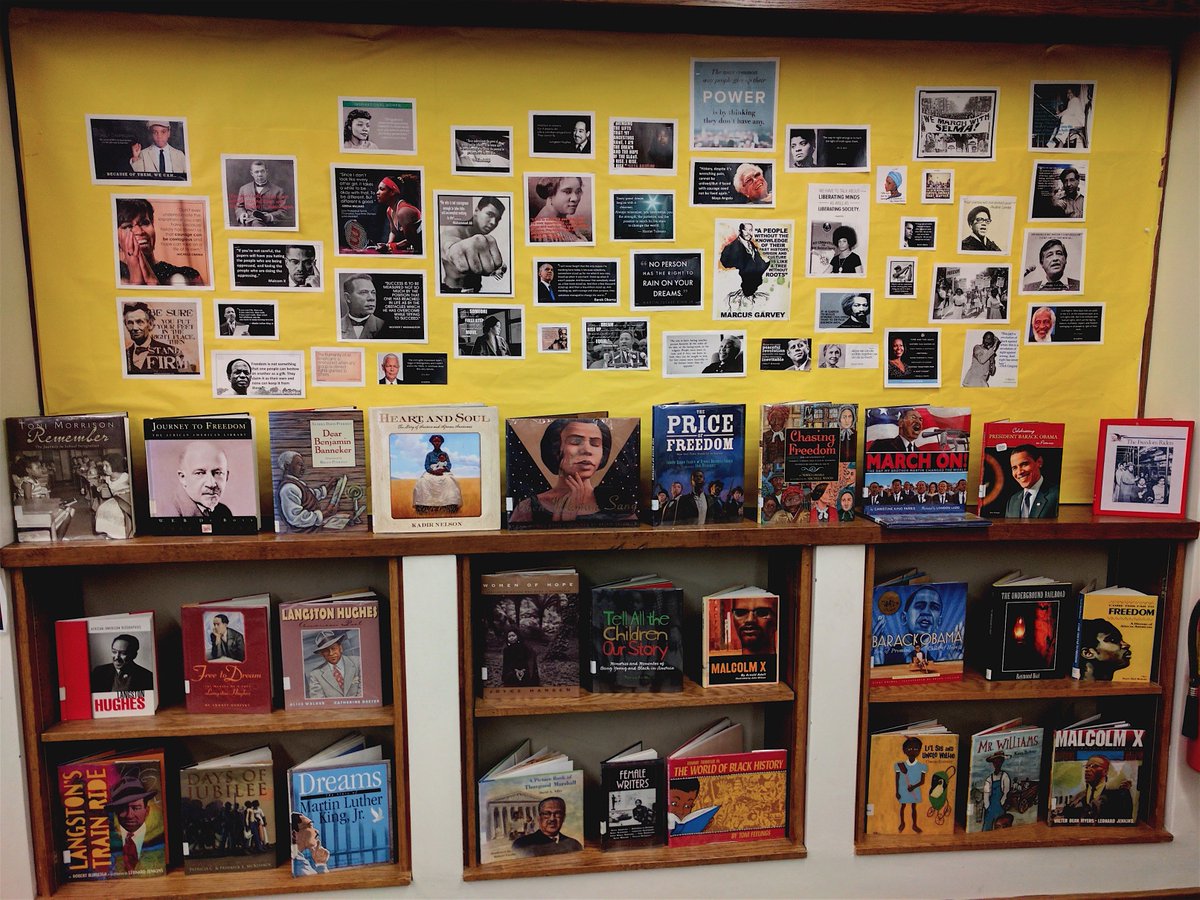 BJMLibrarian's tweet photo. #BlackHistory, #Ourhistory, not a moment, not a month #celebrate, #read, #BlackHistoryMonth #ourstories #icsdlibs https://t.co/C6UEl828rk