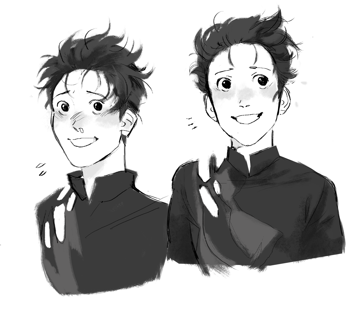 yuuri's messy hair after his performances !!.. 