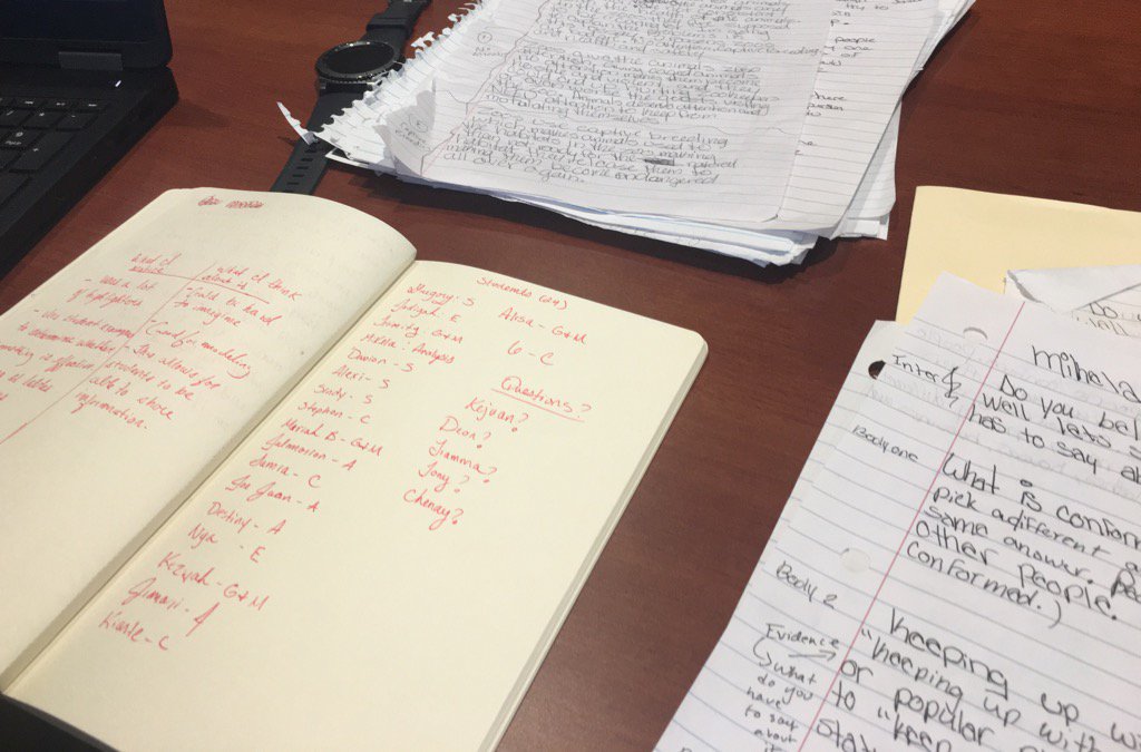 Using student work to inform next steps for instruction #crwp <a href="/owpmu/">Ohio Writing Project</a> <a href="/writingproject/">Writing Project</a> <a href="/mthealthyhs/">Mt Healthy Jr/Sr HS</a>