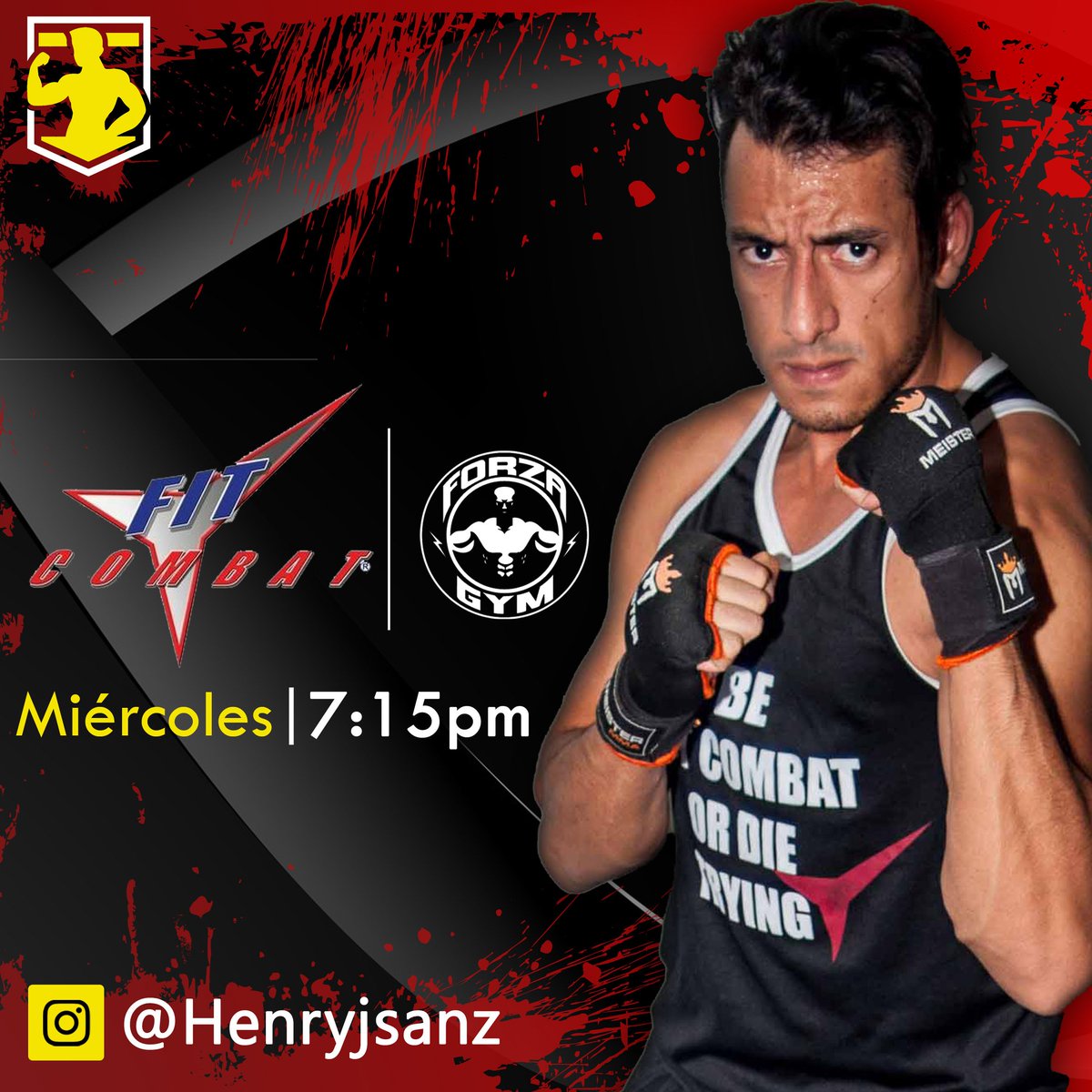 Hoy Fit combat de la mano del mega coach @hernyjsanz todos los miércoles a las 7:15pm en nuestro #ForzaGYM