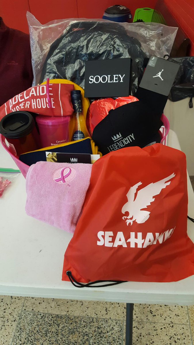 The women's b-ball team is in the HKR Lobby selling tickets on this great gift basket. All proceeds go towards Shoot for the Cure!