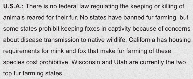 There are no federal laws that regulate the American fur industry. All #furfarms must be shut down!!
#OpNo2Fur
