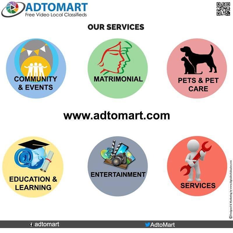 AdtoMart's tweet image. ADTOMART free video local classifieds categories.
#adtomart
#freeadsonline
#postadforfree
#postfreeclassifieds
#freevideoadpostingsite