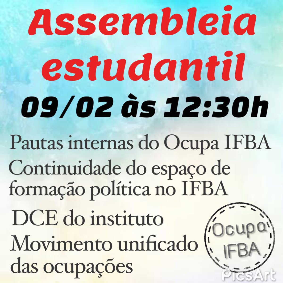 OcupaIfbavca's tweet photo. VAI ROLAR ESCLARECIMENTOS IMPORTANTES, GALERA! CHEGA MAIS! https://t.co/S2YoMG52o4