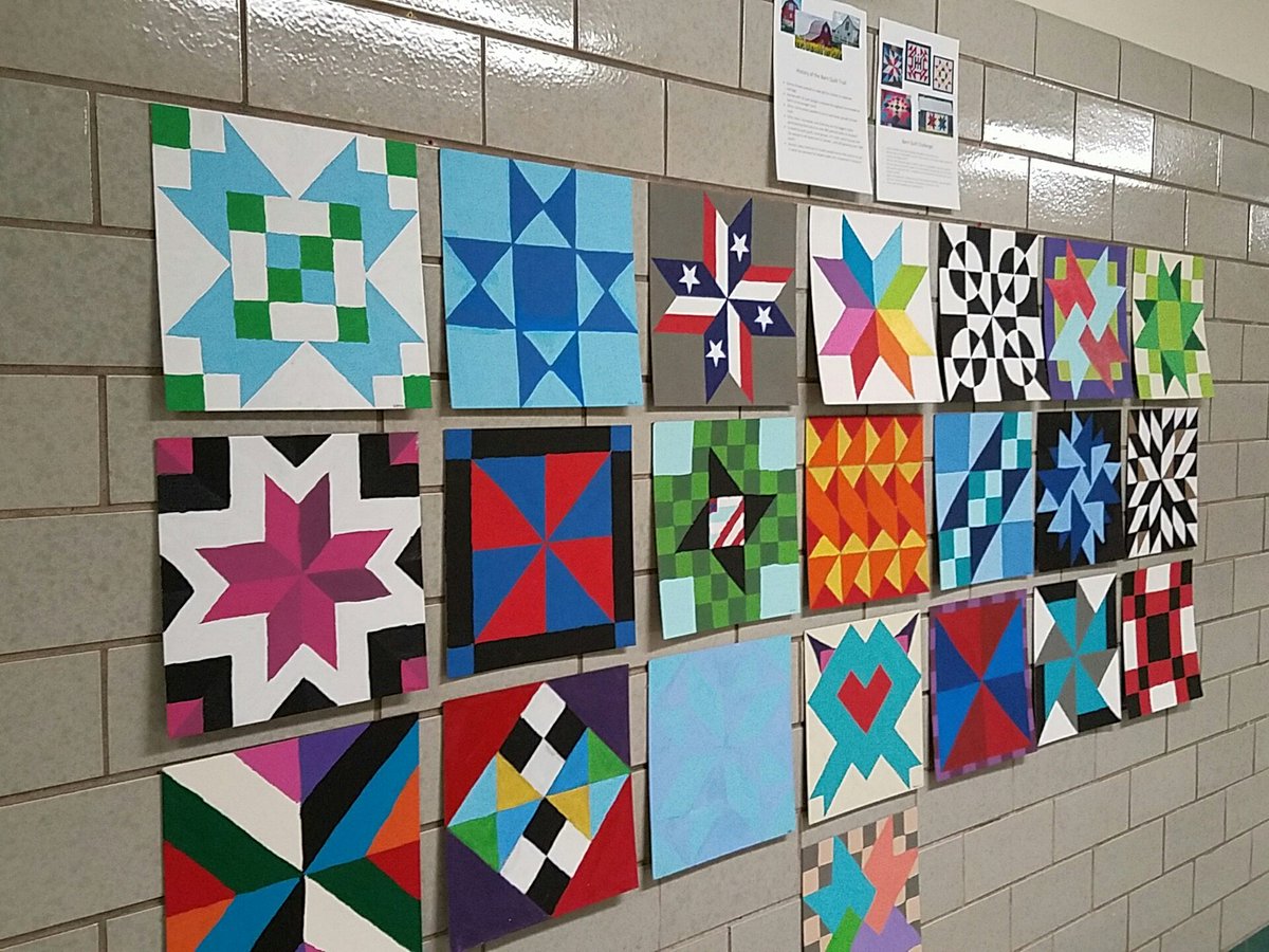 RusticWagon's tweet photo. Super proud of my 8th grade artists....math in art?  Double duty at bgms!!  #bgmsin #bgbuzz @BGMiddle https://t.co/v16O22YpZy